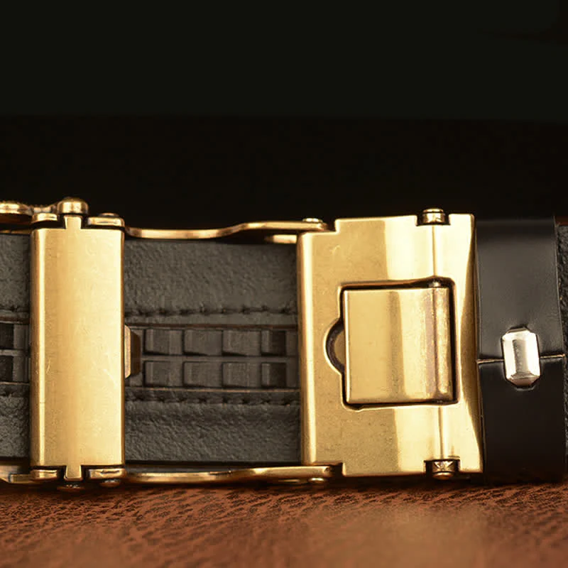Men's Eagle Buckle Genuine Leather Embossing Belt - Image 6