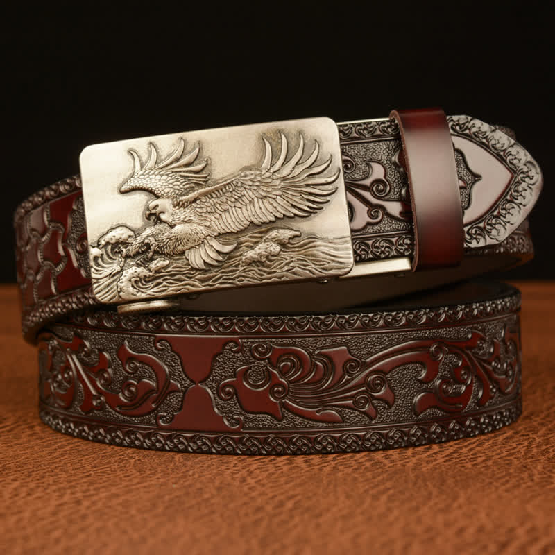 Men's Eagle Expanded Its Wings Leather Belt - Image 15