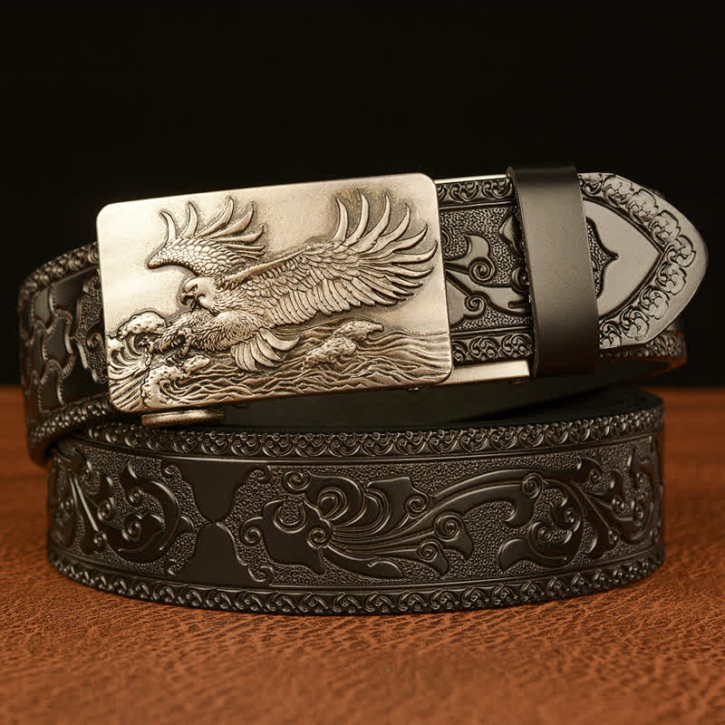 Men's Eagle Expanded Its Wings Leather Belt - Image 18