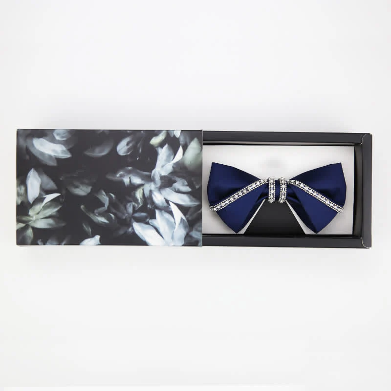 Men's Elegant Chain Bow Tie Pocket Square - Image 6