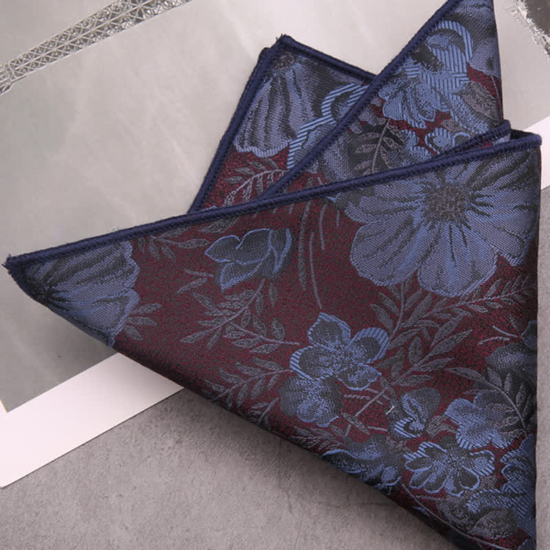 Men's Elegant CornflowerBlue Floral Necktie - Image 2