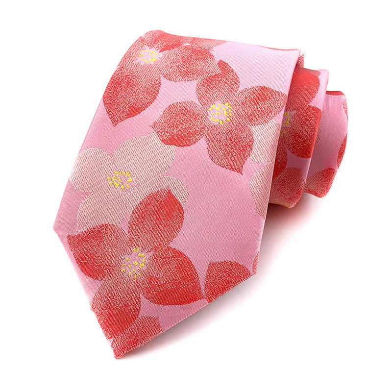 Men's Elegant Large Blossom Floral Necktie - Image 13