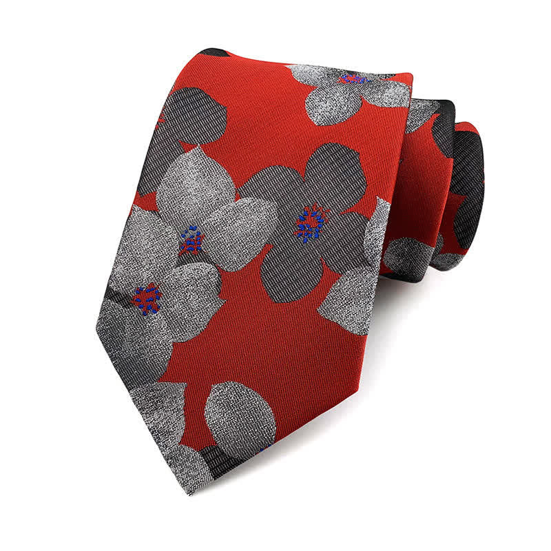 Men's Elegant Large Blossom Floral Necktie - Image 9