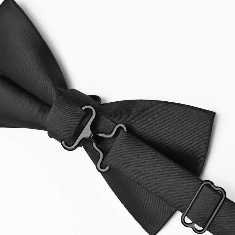 Men's Elegant Navy Blue Floral Pattern Bow Tie - Image 3