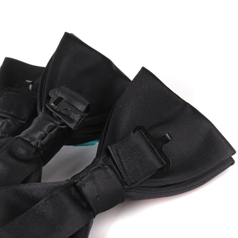 Men's Elegant Rose Golden Chain Decoration Bow Tie - Image 4