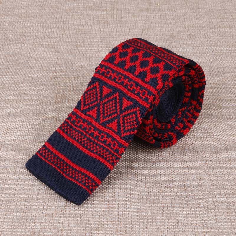 Men's Exotic Skinny Knitted Necktie - Image 12