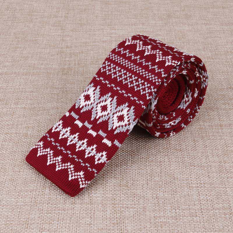 Men's Exotic Skinny Knitted Necktie - Image 6