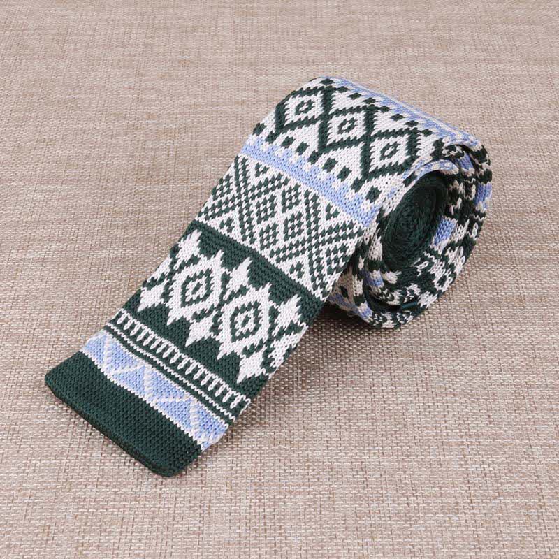 Men's Exotic Skinny Knitted Necktie - Image 8