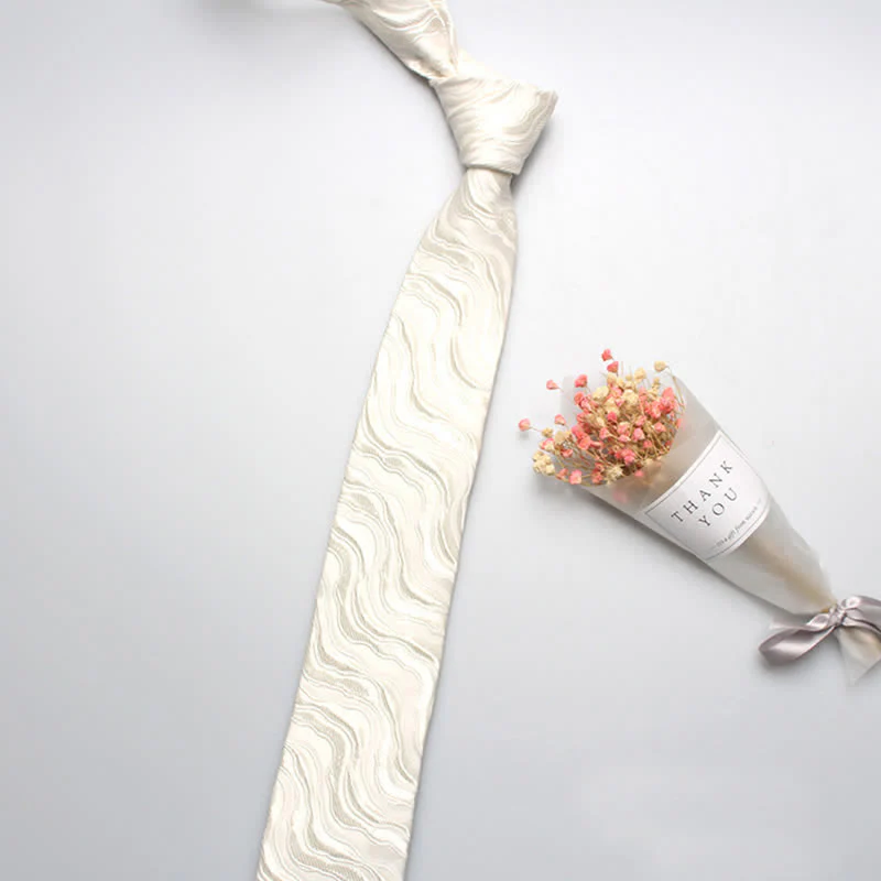 Men's Exotic Wave Striped Necktie - Image 3