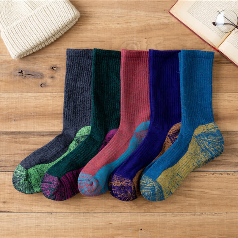 Men's Fancy Abstract Pattern Warm Crew Socks - Image 2