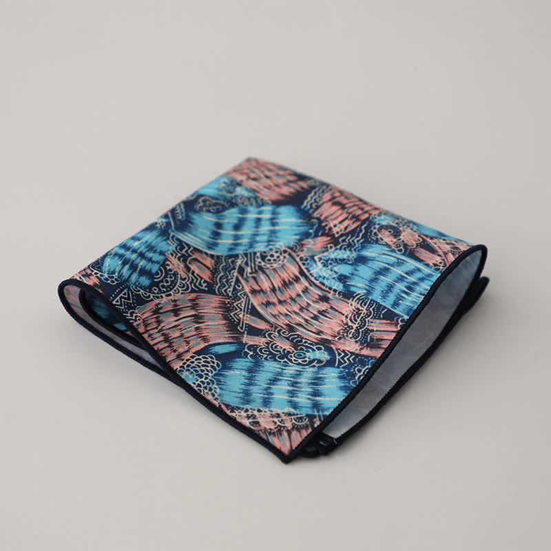 Men's Fancy Geometry Flower Pattern Business Pocket Square - Image 14