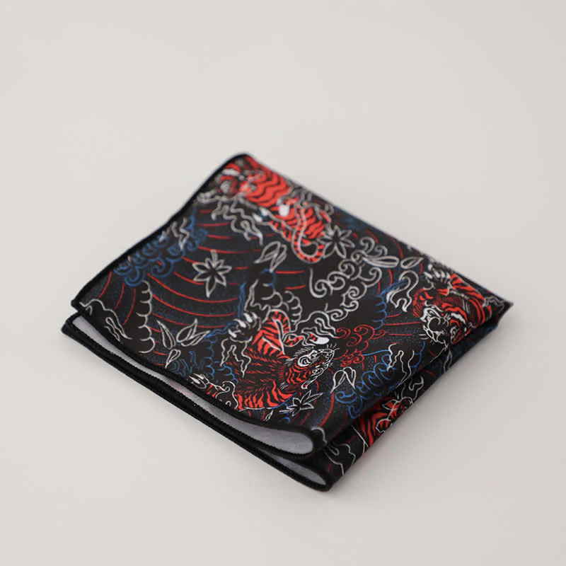 Men's Fancy Geometry Flower Pattern Business Pocket Square - Image 24