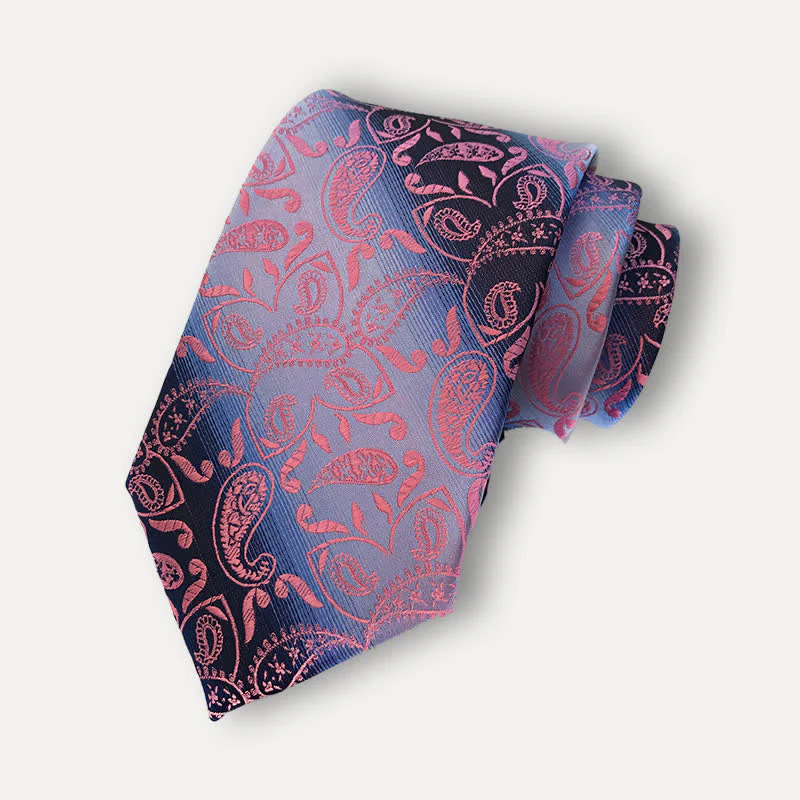 Men's Fancy Gradient Ramp Paisley Necktie - Image 5