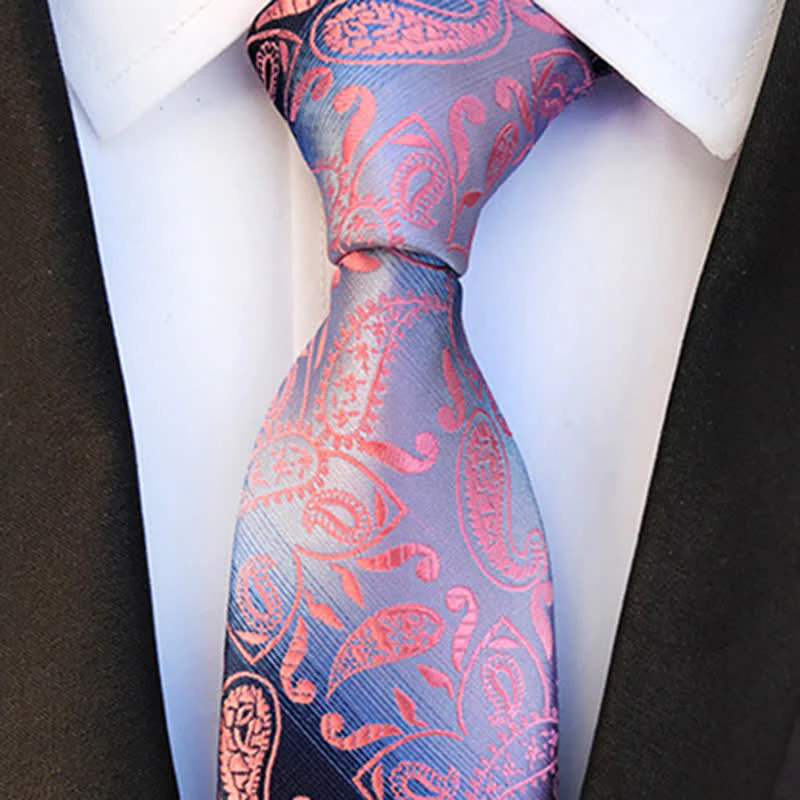 Men's Fancy Gradient Ramp Paisley Necktie - Image 6