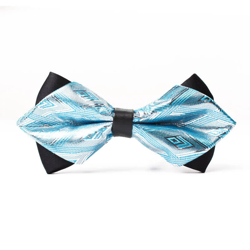 Men's Fancy Modern Diamond Pointy Bow Tie - Image 5
