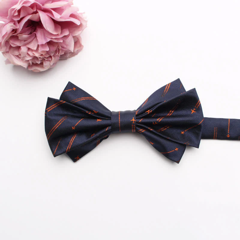Men's Fangled Jacquard Texture Suit Bow Tie - Image 16