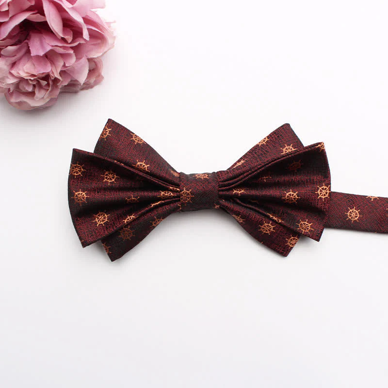 Men's Fangled Jacquard Texture Suit Bow Tie - Image 20