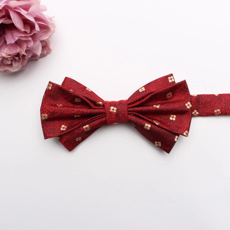 Men's Fangled Jacquard Texture Suit Bow Tie - Image 24