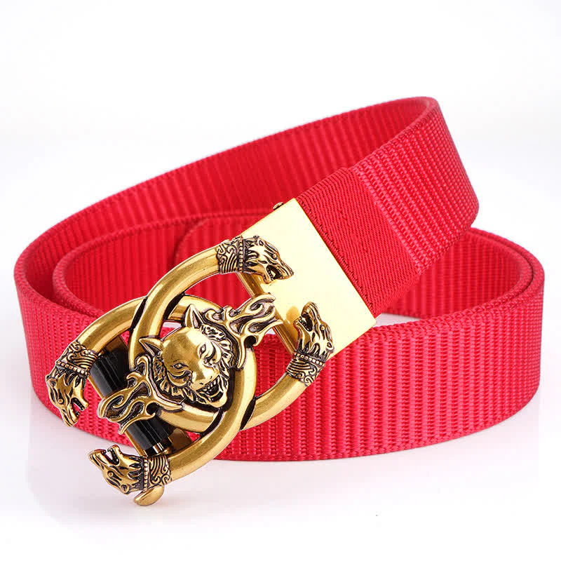 Men's Fierce Wolves In Flame Nylon Belt - Image 15