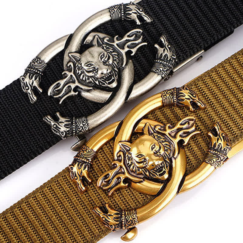 Men's Fierce Wolves In Flame Nylon Belt - Image 3