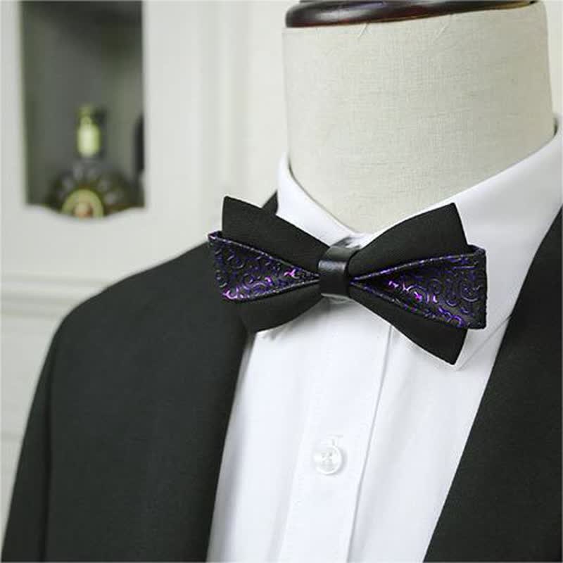 Men's Flame PU Leather Bow Tie - Image 4