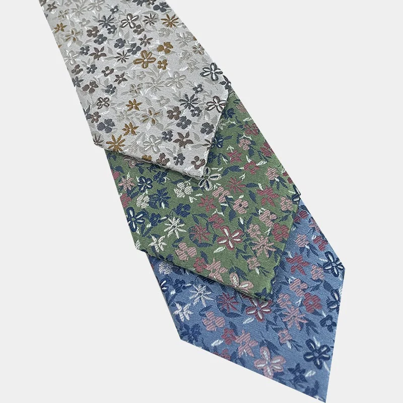 Men's Floral Flowers Spring Polyester Necktie - Image 8