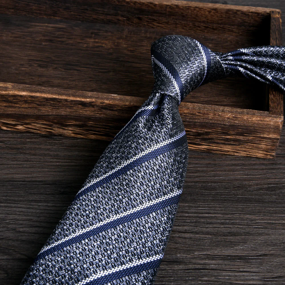 Men's Floral Jacquard Textured Formal Necktie - Image 4