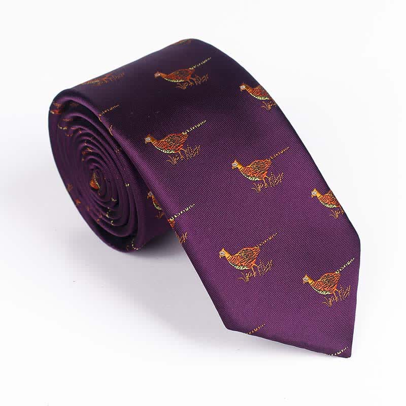 Men's Flying Bird Embroidered Necktie - Image 16