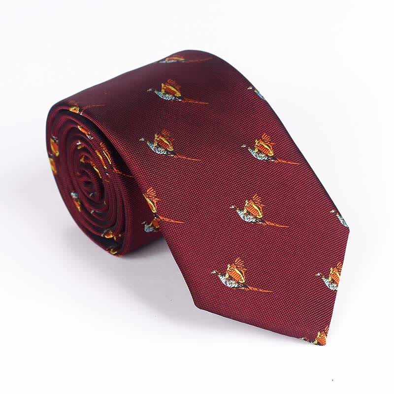 Men's Flying Bird Embroidered Necktie - Image 6