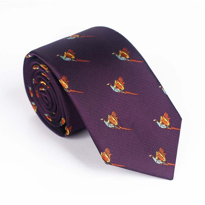 Men's Flying Bird Embroidered Necktie - Image 8