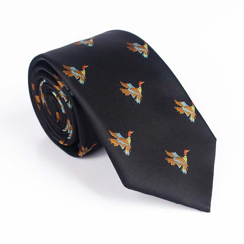 Men's Flying Bird Embroidered Necktie - Image 9