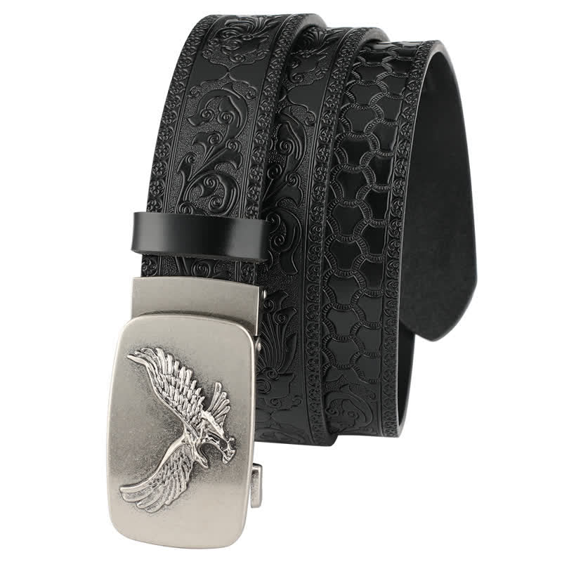 Men's Flying Eagle Automatic Buckle Embossing Leather Belt - Image 2