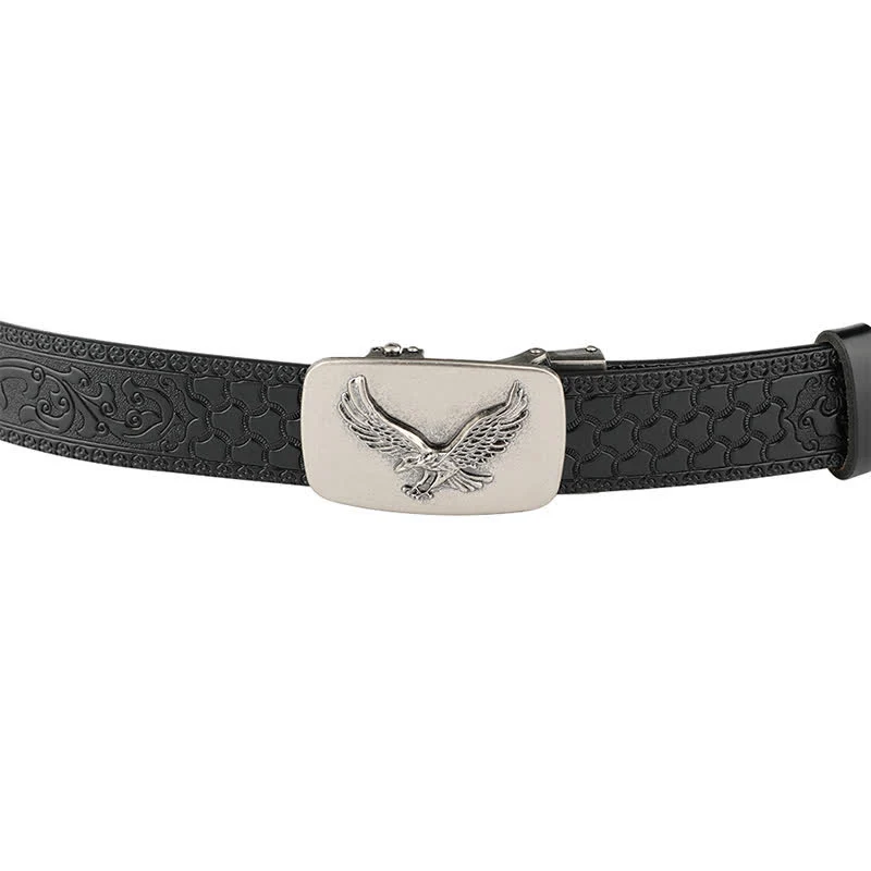 Men's Flying Eagle Automatic Buckle Embossing Leather Belt - Image 3