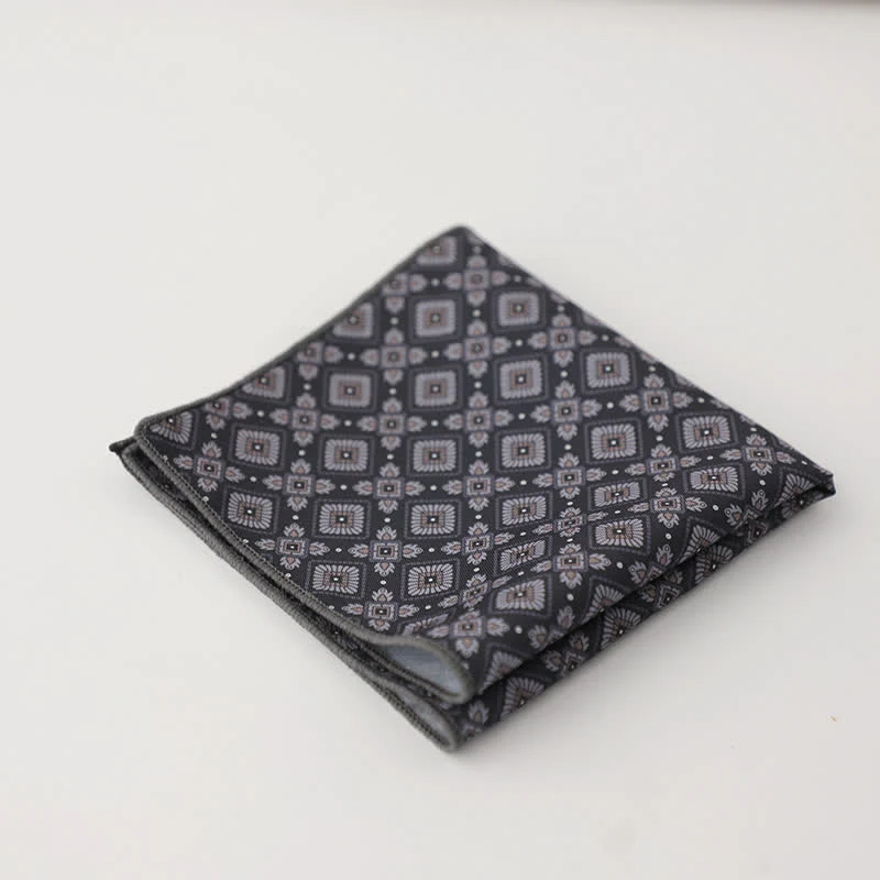 Men's Fnacy Abstract Geometrical Pattern Pocket Square - Image 24