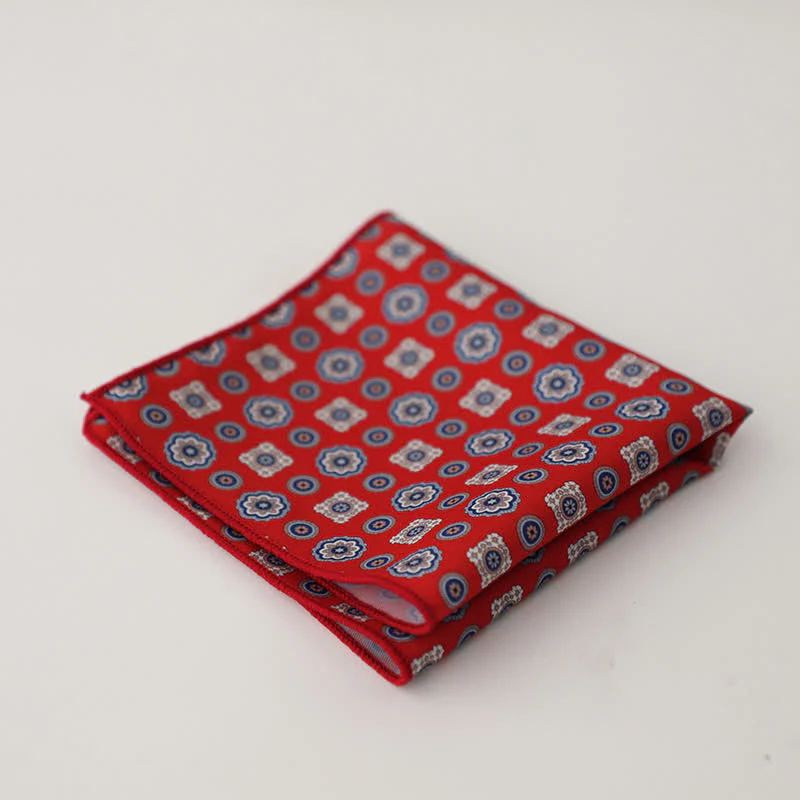 Men's Fnacy Abstract Geometrical Pattern Pocket Square - Image 31