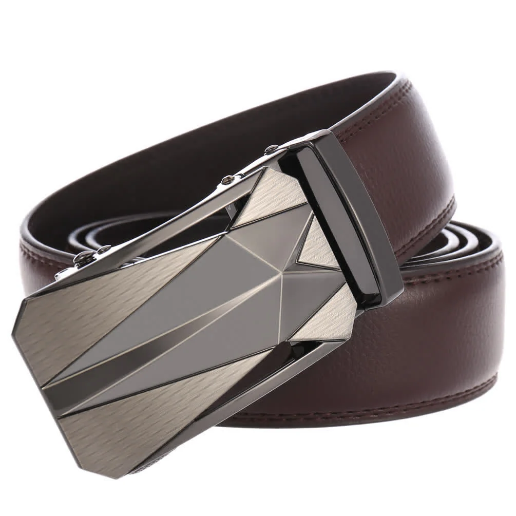 Men's Formal Daily Outdoor Automatic Buckle Leather Belt - Image 16