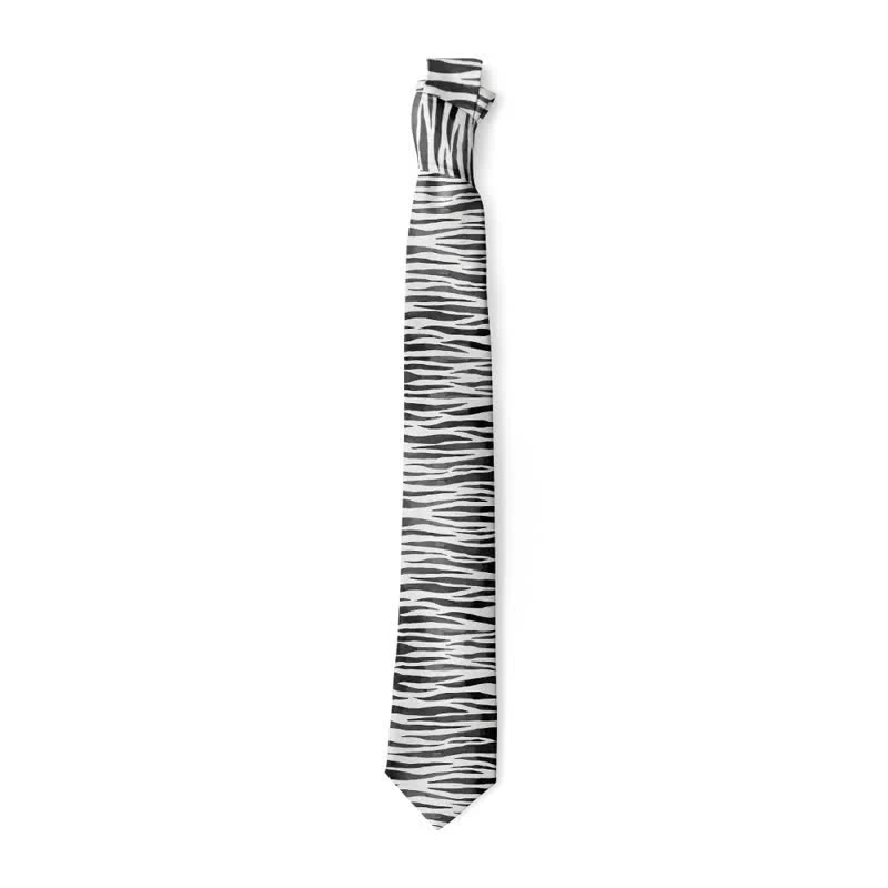 Men's Fun Stylish Animal Skin Printed Necktie - Image 8