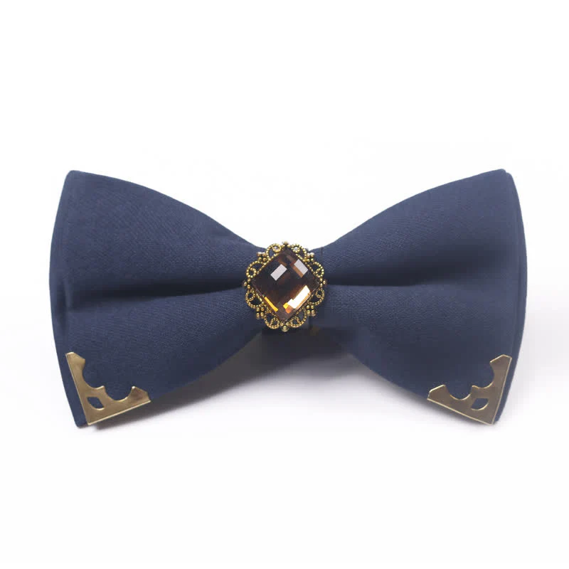 Men's Gem Golden Edge Cotton Bow Tie - Image 10