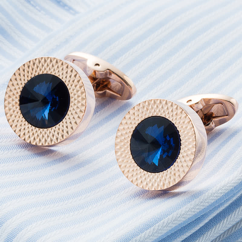 Men's Alluring Gemstone Crystal Cufflinks - Image 6