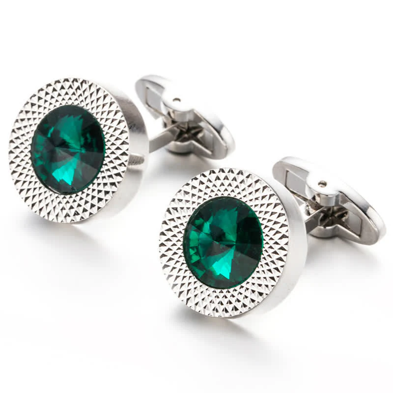 Men's Alluring Gemstone Crystal Cufflinks - Image 7