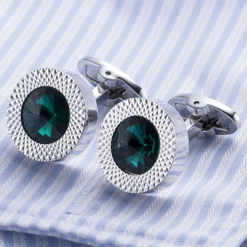 Men's Alluring Gemstone Crystal Cufflinks - Image 8