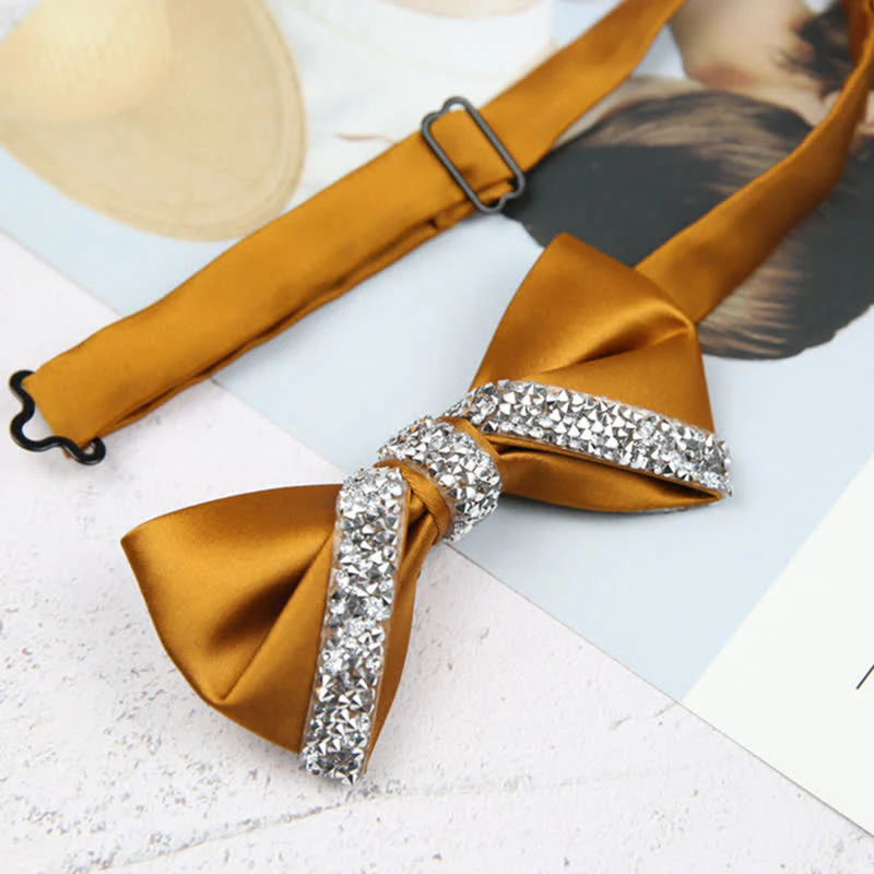 Men's Glittering Rhinestone Wedding Bow Tie - Image 2