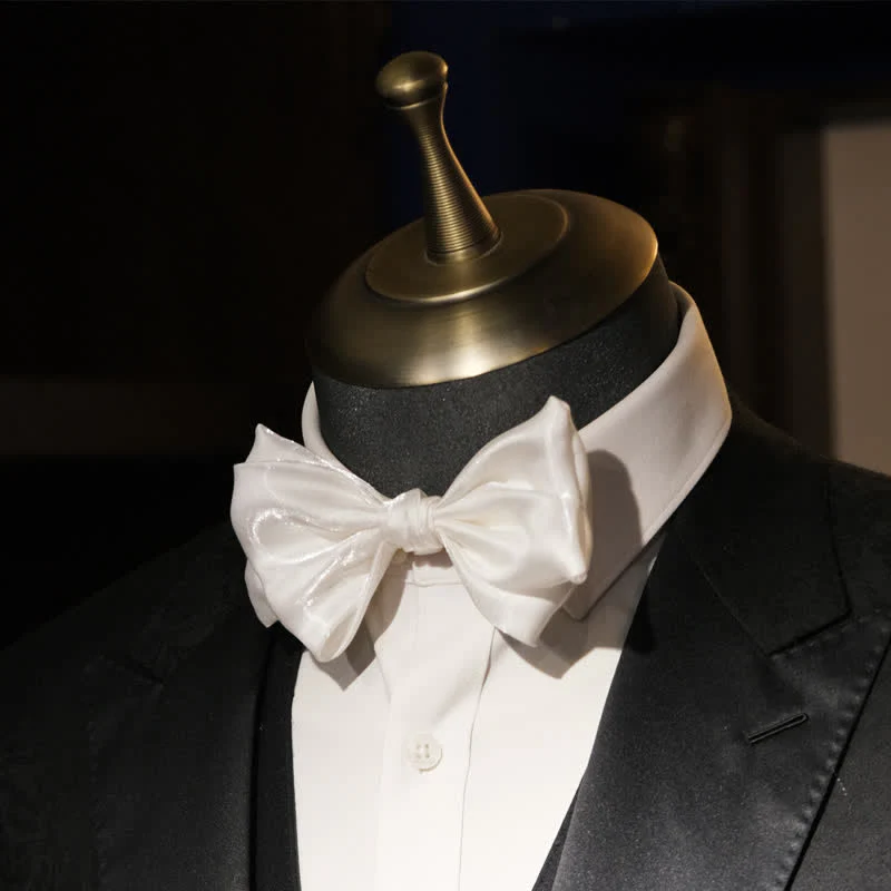 Men's Graceful Pearl White Swan Bow Tie - Image 5