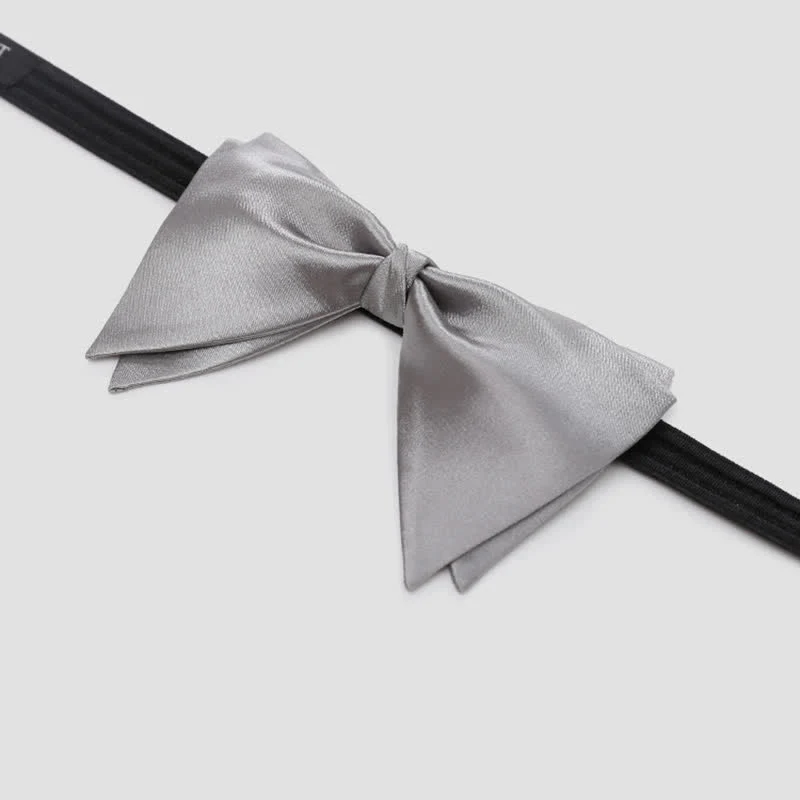 Men's Graceful Wedding Groom Oversized Pointed Bow Tie - Image 9