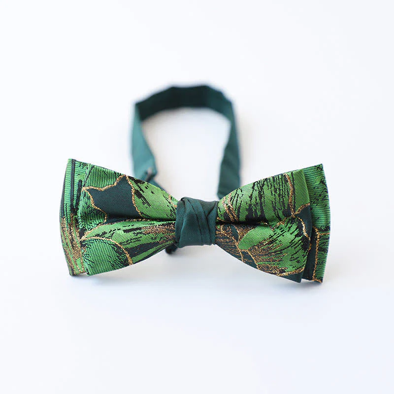 Men's Green Series Gold Tone Koi Bow Tie - Image 14