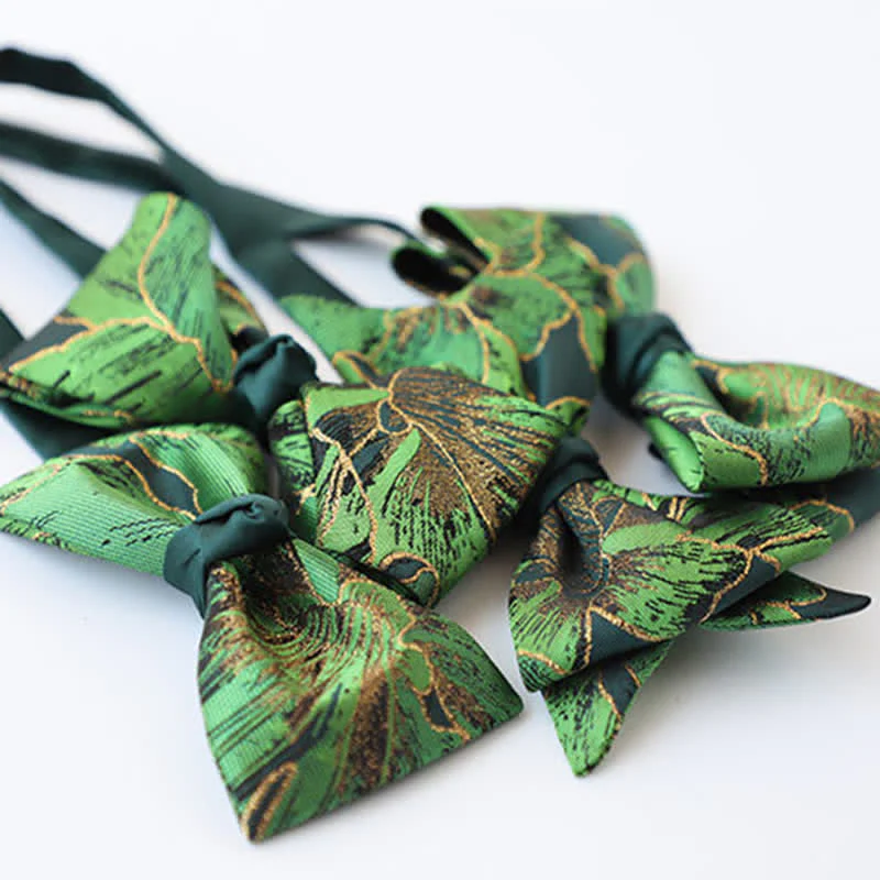 Men's Green Series Gold Tone Koi Bow Tie - Image 16