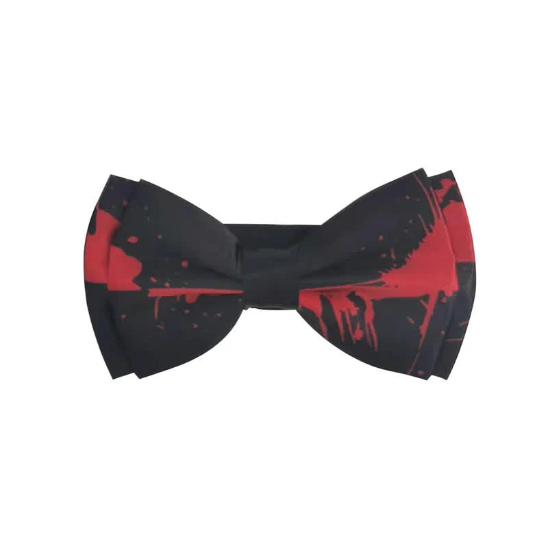 Men's Halloween Blood Splattered Skull Bow Tie - Image 6