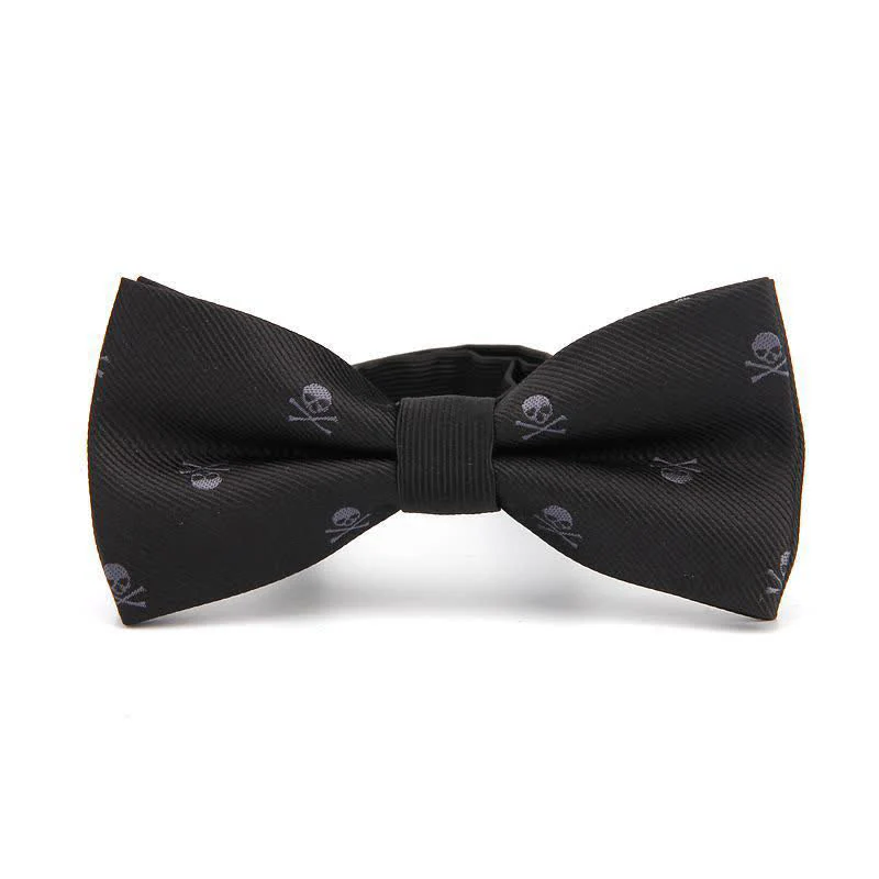 Men's Halloween Skeleton Cross Bones Bow Tie - Image 2
