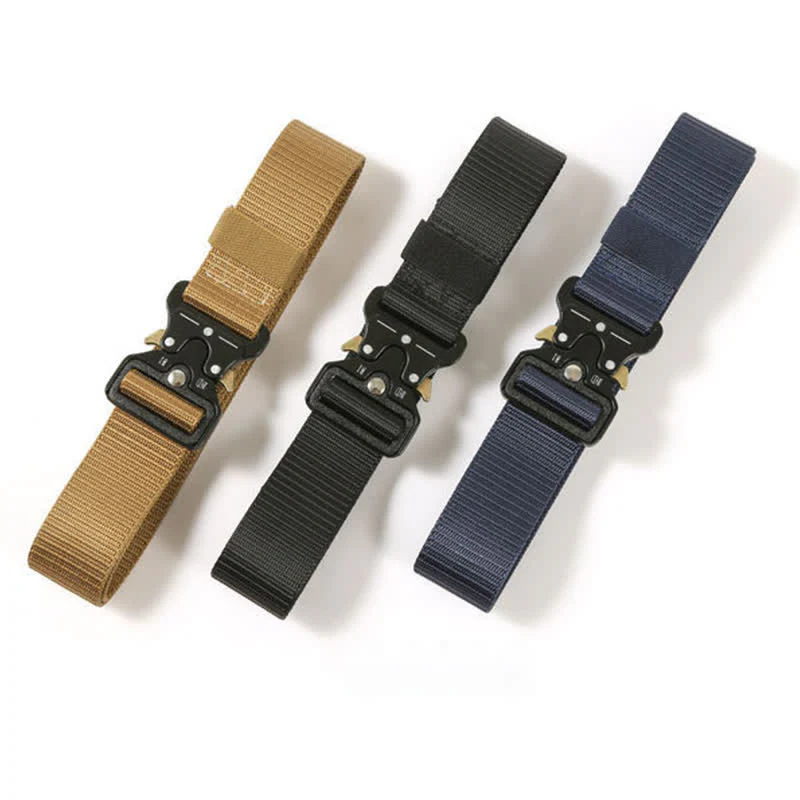 Men's Heavy Duty Release Buttons Tactical Belt - Image 10