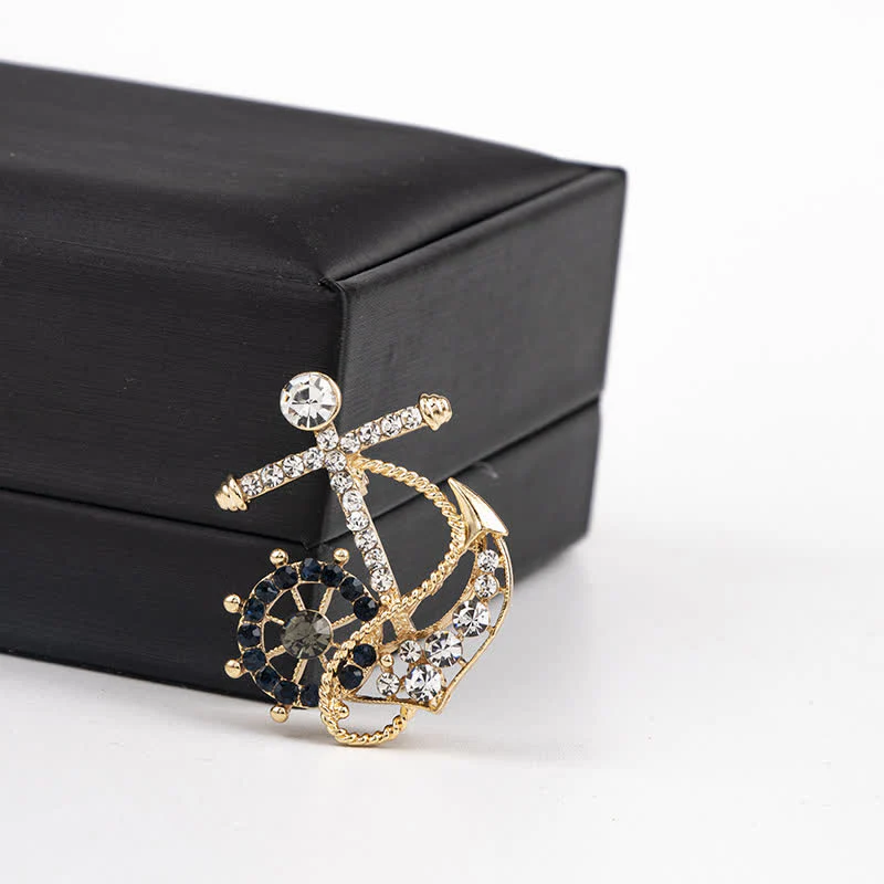 Men's Helmsman Navy Anchor Brooch - Image 5
